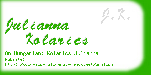 julianna kolarics business card